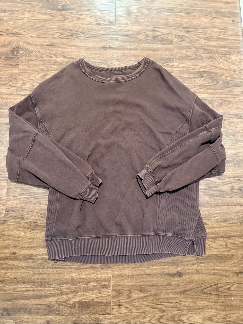 aerie women Chocolate Brown Crewneck Sweater
